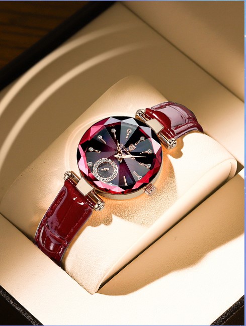 Casual Round Concealed Buckle Quartz Womenu0027s Watches
