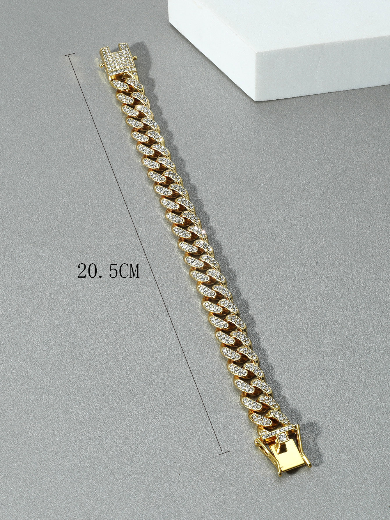 Fashion Solid Color Alloy Inlay Rhinestones Unisex Bracelets 1 Piece