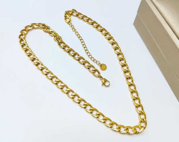 Fashion Solid Color Titanium Steel Plating Necklace 1 Piece