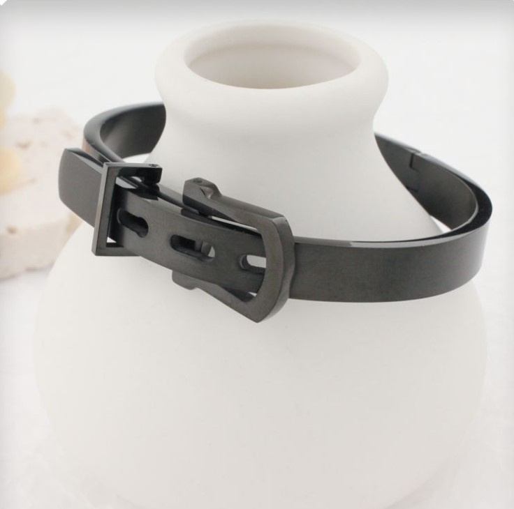 Fashion Belt Buckle Solid Color Titanium Steel Plating Bangle