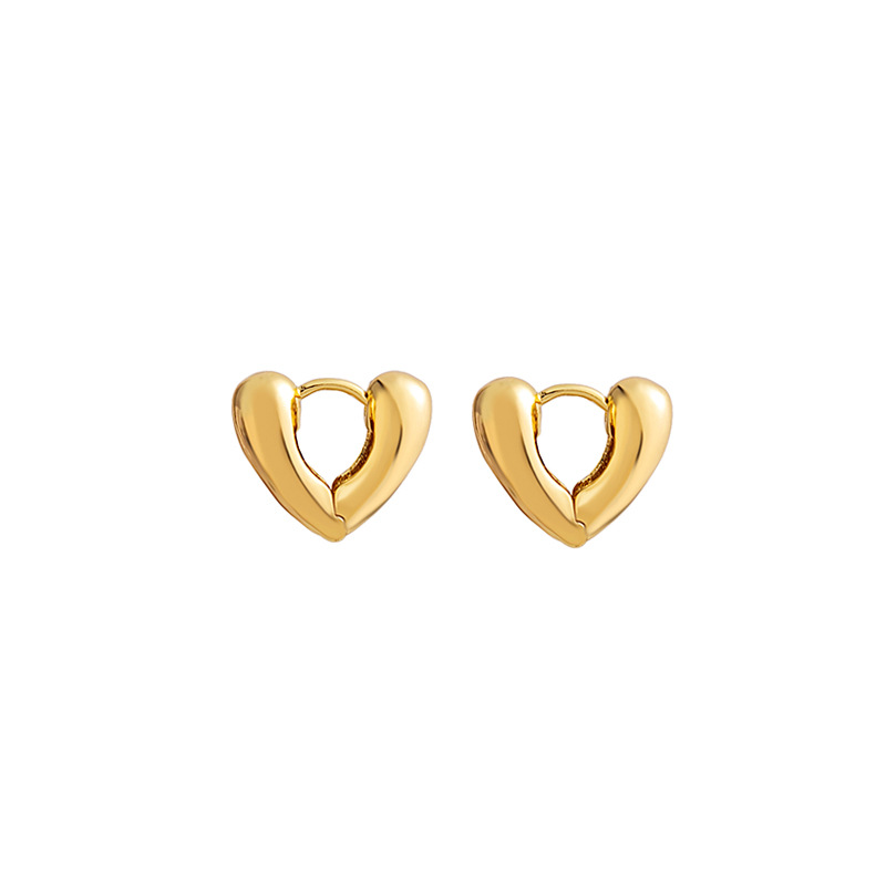 1 Pair Fashion Heart Shape Alloy Plating Womenu0027S Earrings