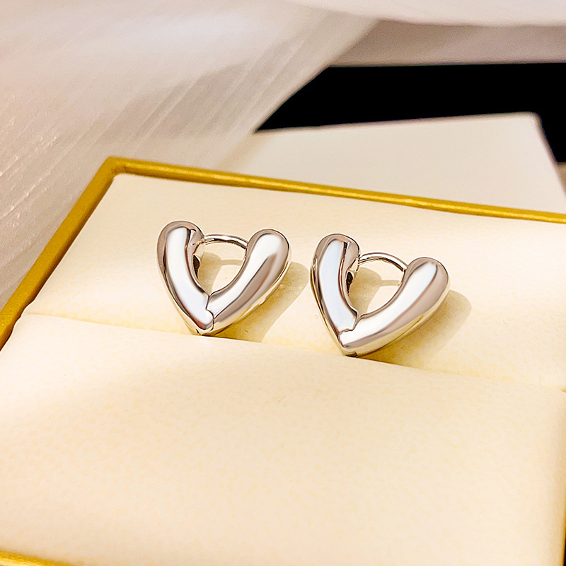 1 Pair Fashion Heart Shape Alloy Plating Womenu0027S Earrings