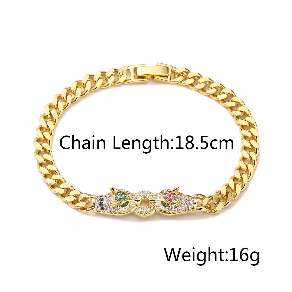 Fashion Animal Copper Inlay Zircon Bracelets 1 Piece