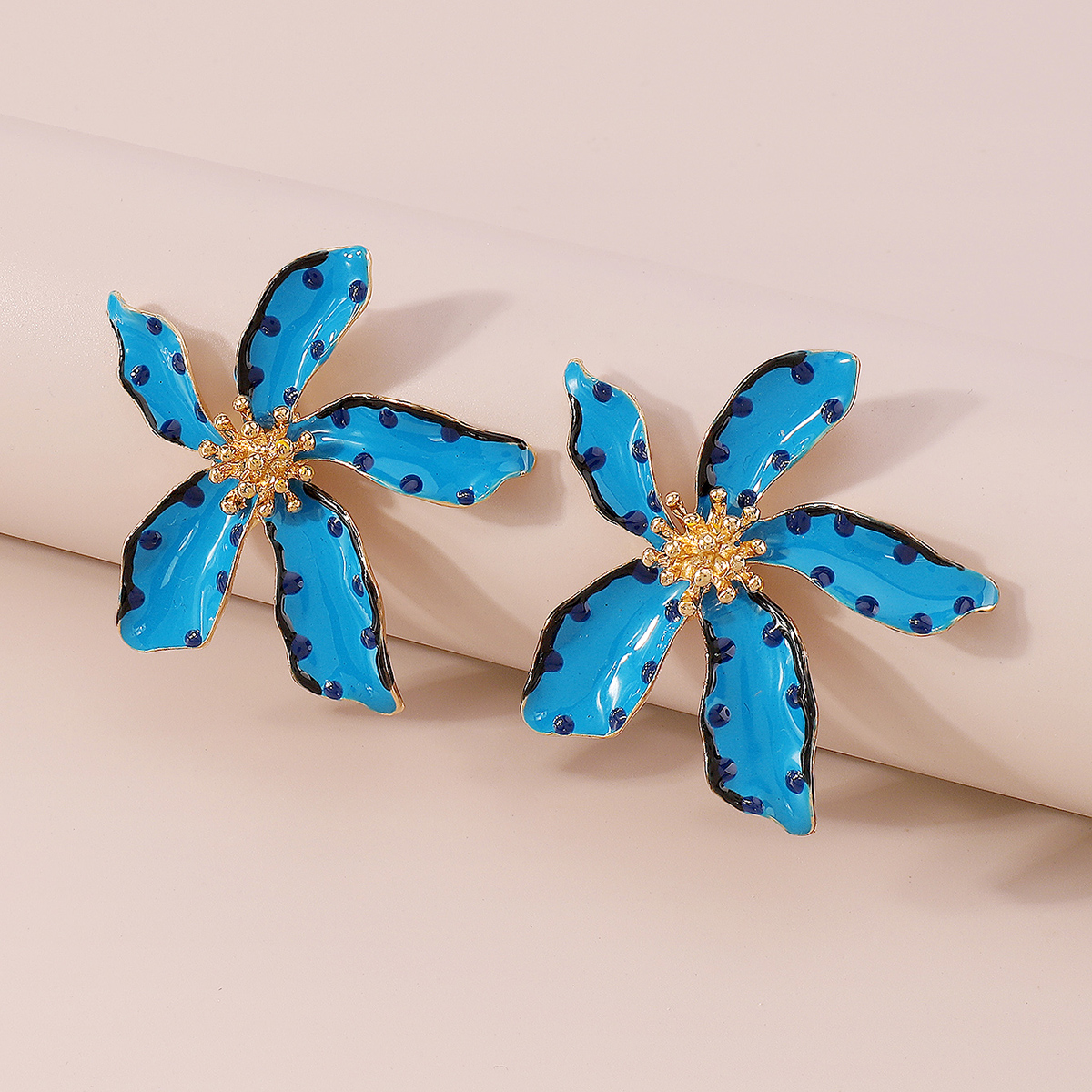 1 Pair Fashion Flower Alloy Enamel Womenu0027S Ear Studs