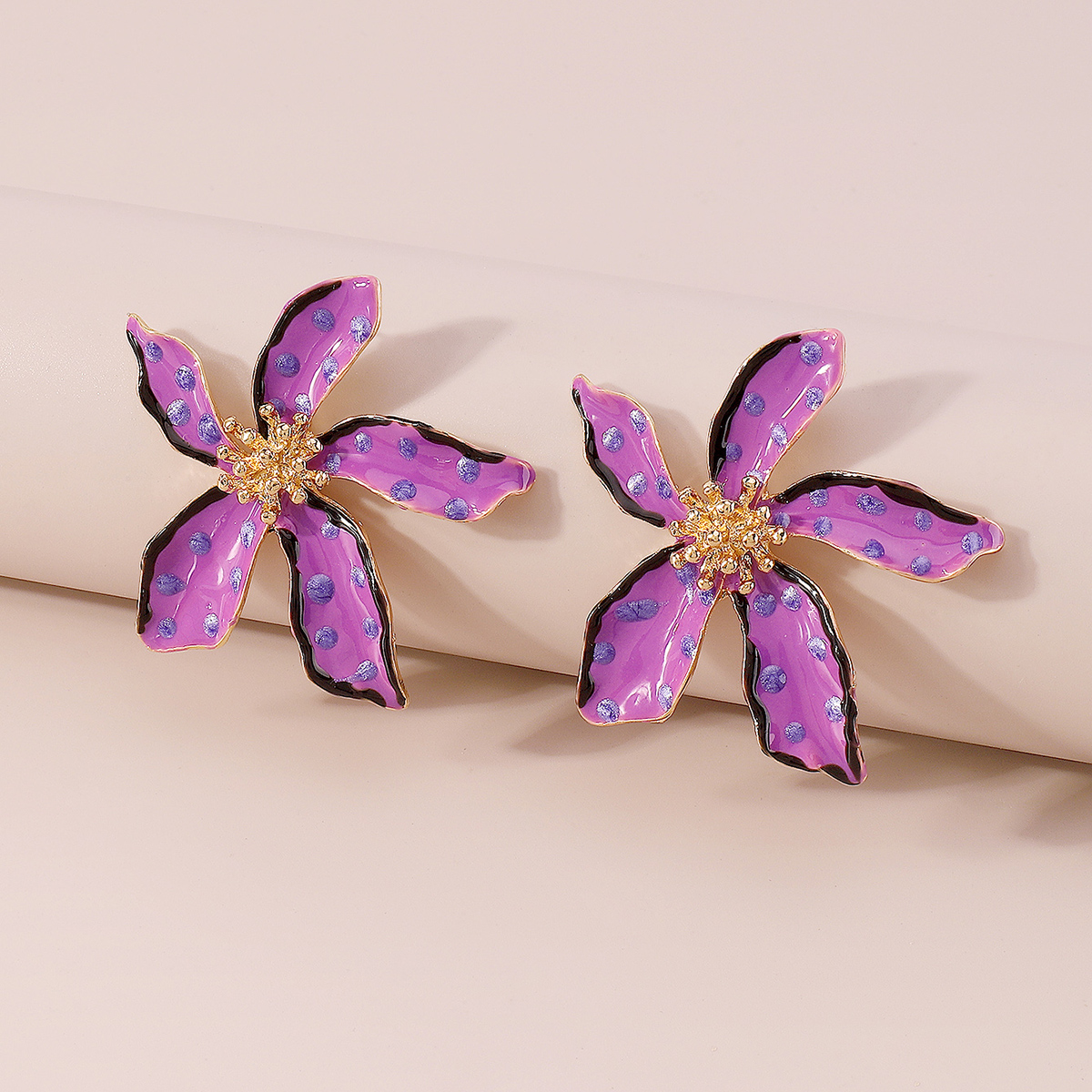 1 Pair Fashion Flower Alloy Enamel Womenu0027S Ear Studs