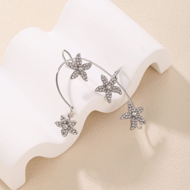 1 Piece Fashion Flower Alloy Inlay Womenu0027S Ear clips