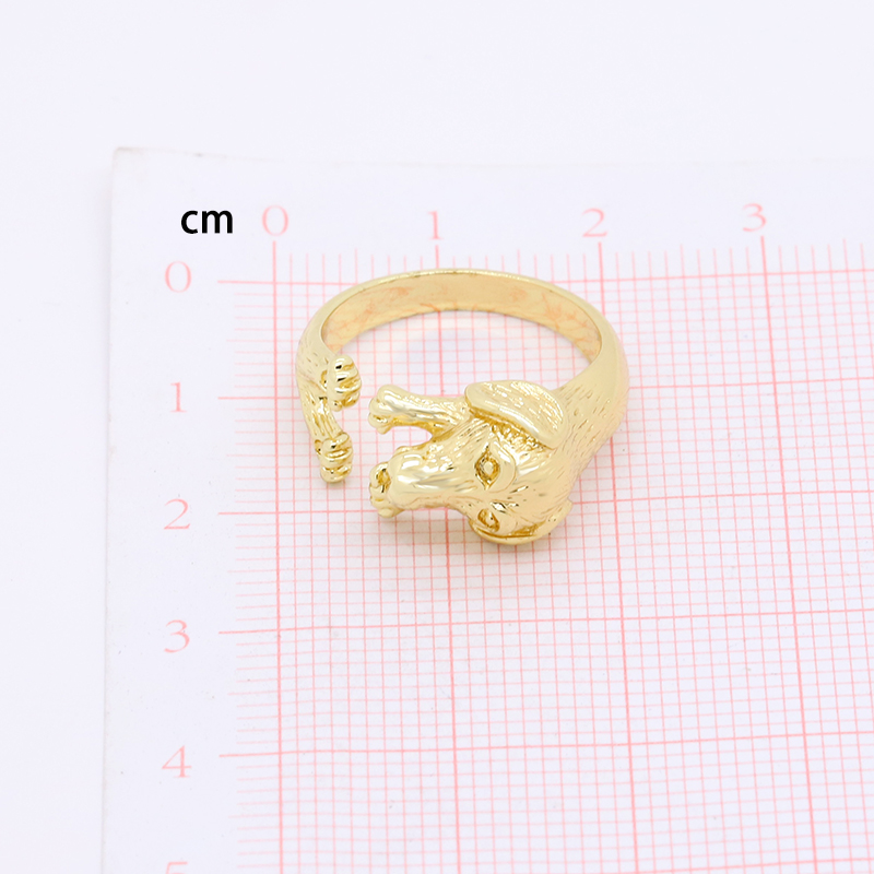 1 Piece Fashion O-Shape Dog Heart Shape Gold Plated Plating Unisex Open Ring