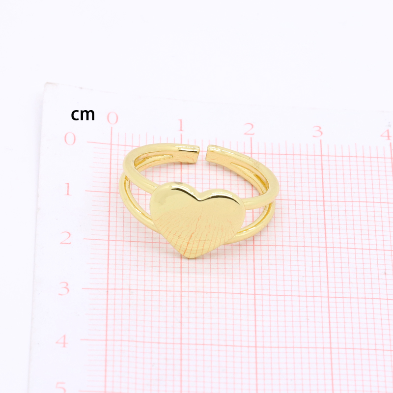 1 Piece Fashion O-Shape Dog Heart Shape Gold Plated Plating Unisex Open Ring