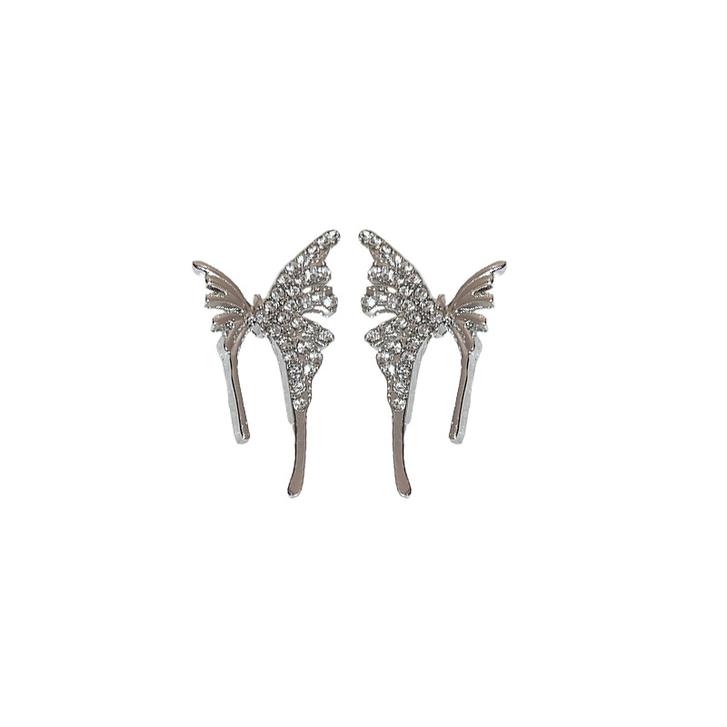 1 Piece Fashion Butterfly Alloy Inlay Rhinestones Womenu0027S Ear Studs