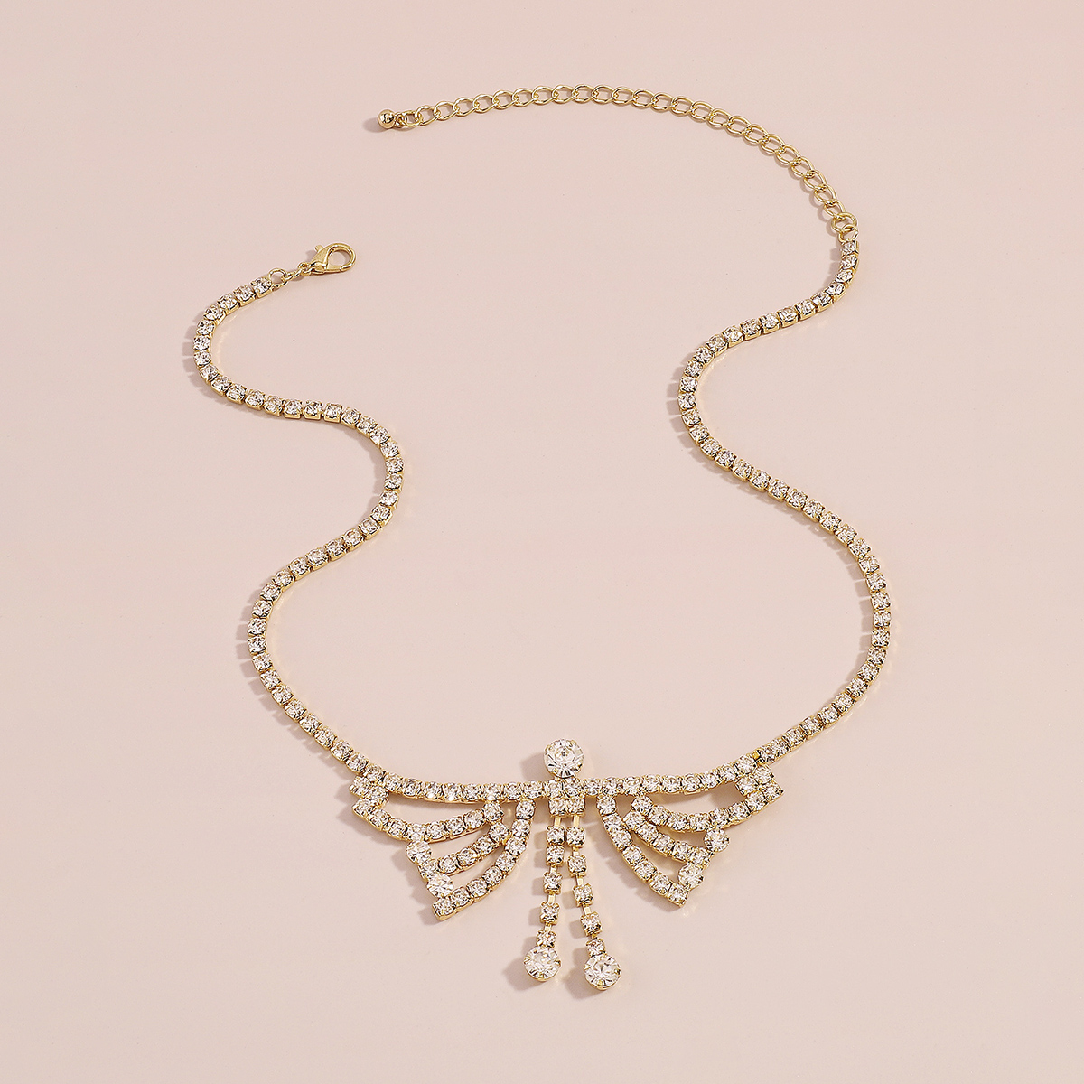 1 Piece Fashion Butterfly Claw Chain + Rhinestone Inlay Rhinestones Womenu0027S Necklace