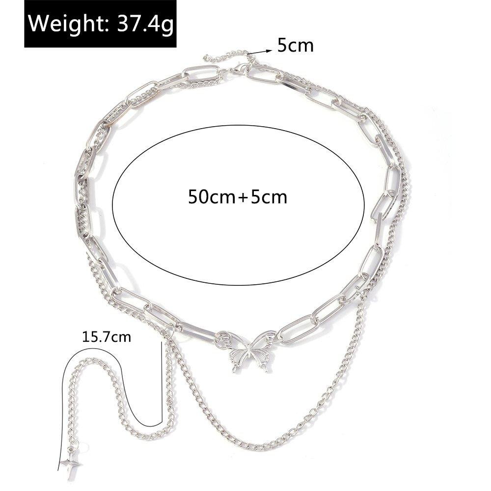 Fashion Heart Shape Butterfly Alloy Plating Womenu0027S Necklace