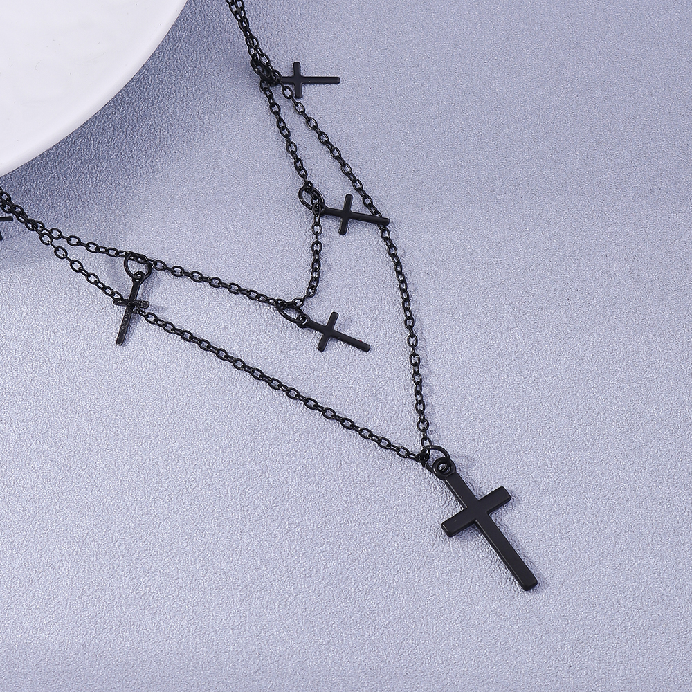 Fashion Cross Alloy Womenu0027S Layered Necklaces