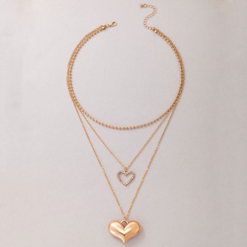 1 Piece Fashion Letter Heart Shape Alloy Plating Womenu0027S Layered Necklaces