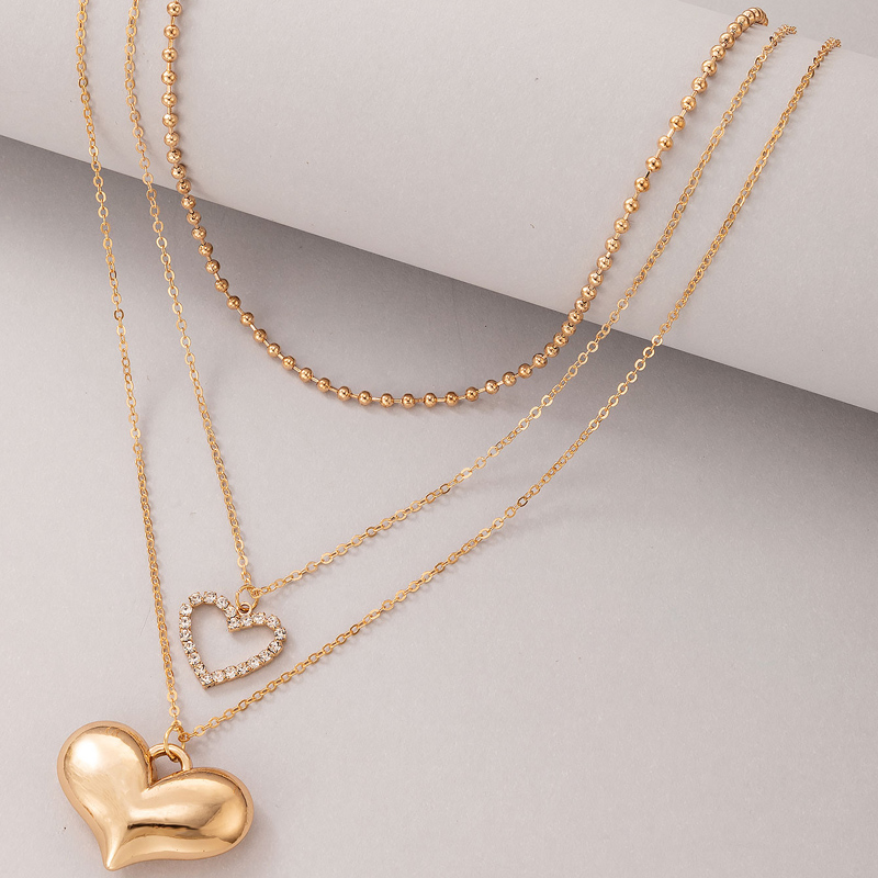 1 Piece Fashion Letter Heart Shape Alloy Plating Womenu0027S Layered Necklaces