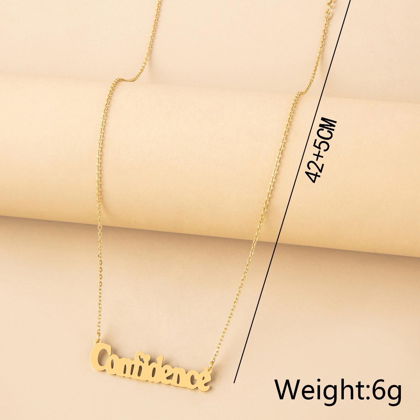 Fashion Letter Stainless Steel Hollow Out Pendant Necklace 1 Piece
