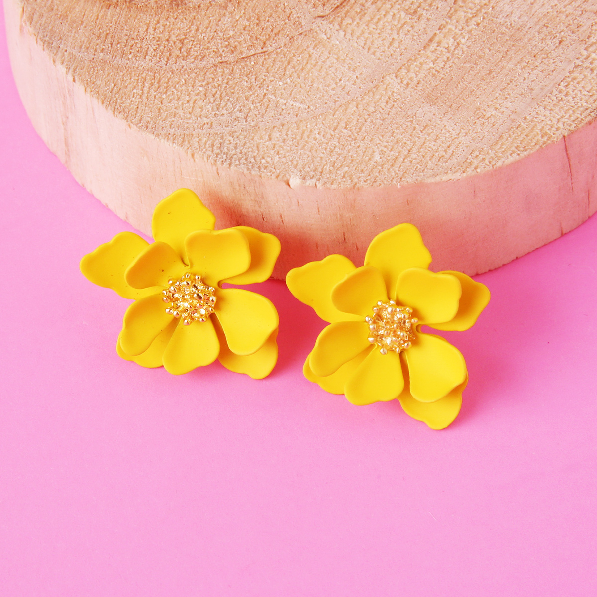 1 Pair Cute Flower Alloy Womenu0027S Ear Studs