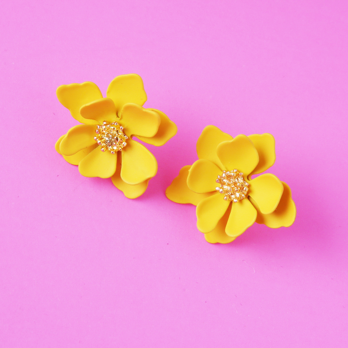 1 Pair Cute Flower Alloy Womenu0027S Ear Studs