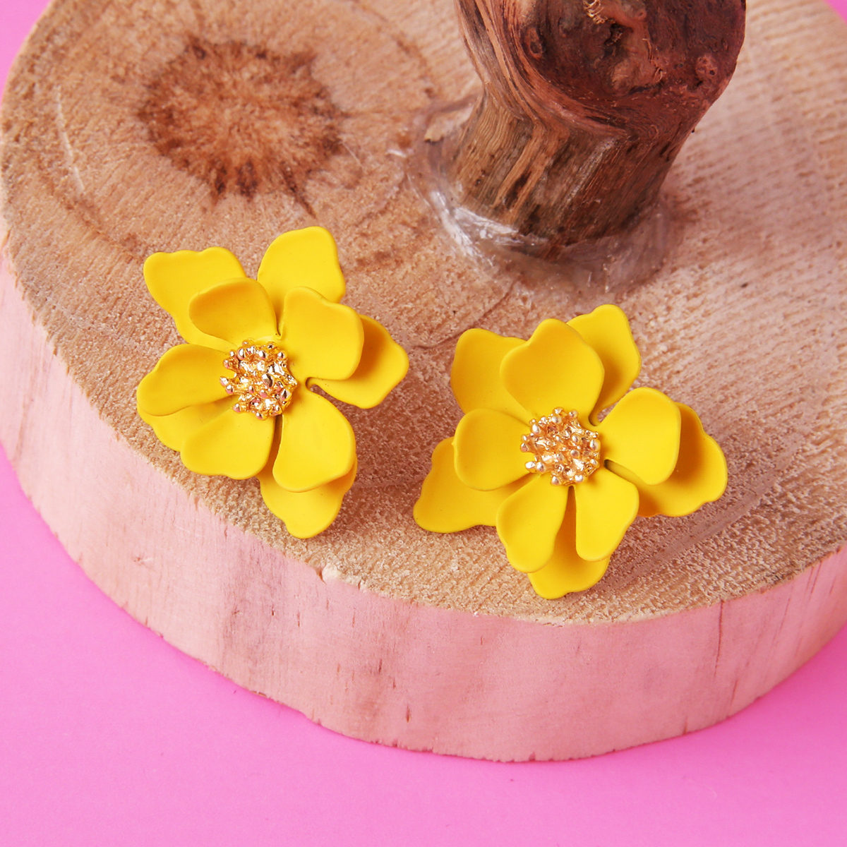 1 Pair Cute Flower Alloy Womenu0027S Ear Studs