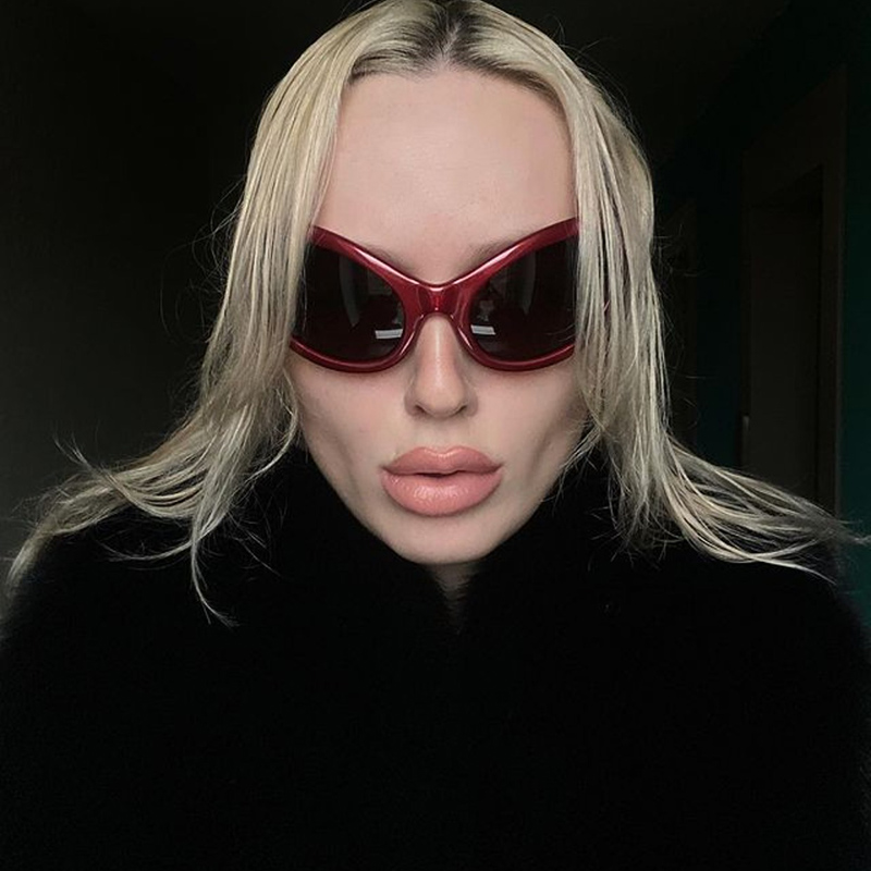 Hip-Hop Solid Color Ac Special-Shaped Mirror Full Frame Womenu0027s Sunglasses