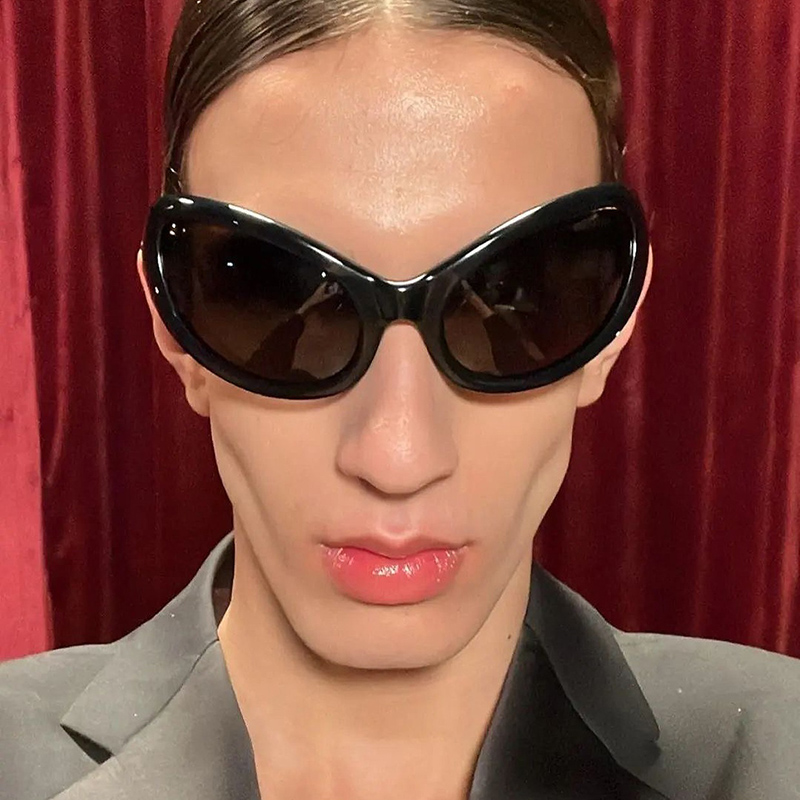 Hip-Hop Solid Color Ac Special-Shaped Mirror Full Frame Womenu0027s Sunglasses
