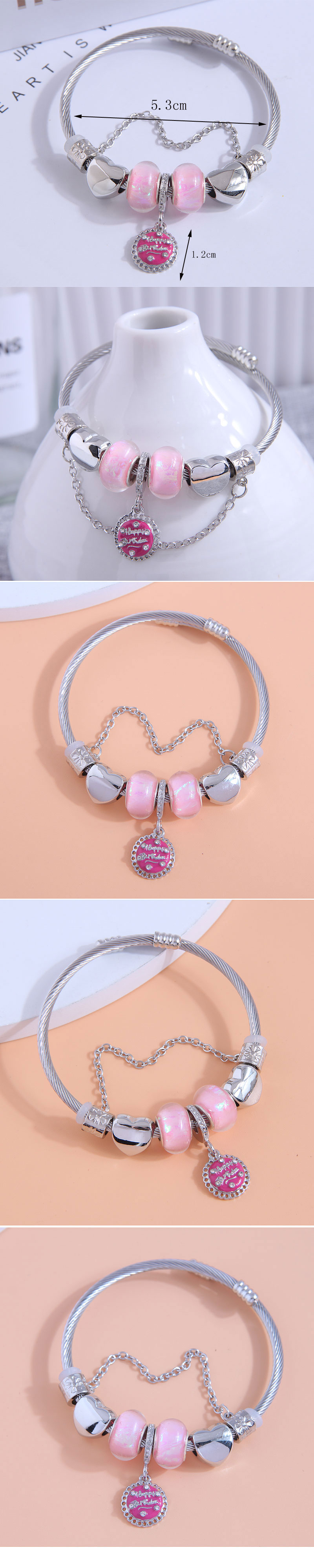 1 Piece Fashion Letter Alloy Knitting Womenu0027S Bangle