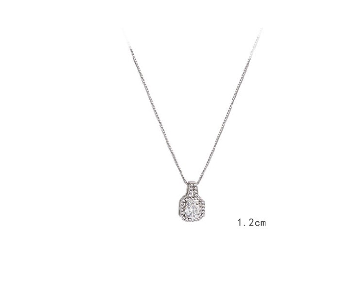 1 Piece Fashion Square Alloy Plating Inlay Zircon Womenu0027S Pendant Necklace