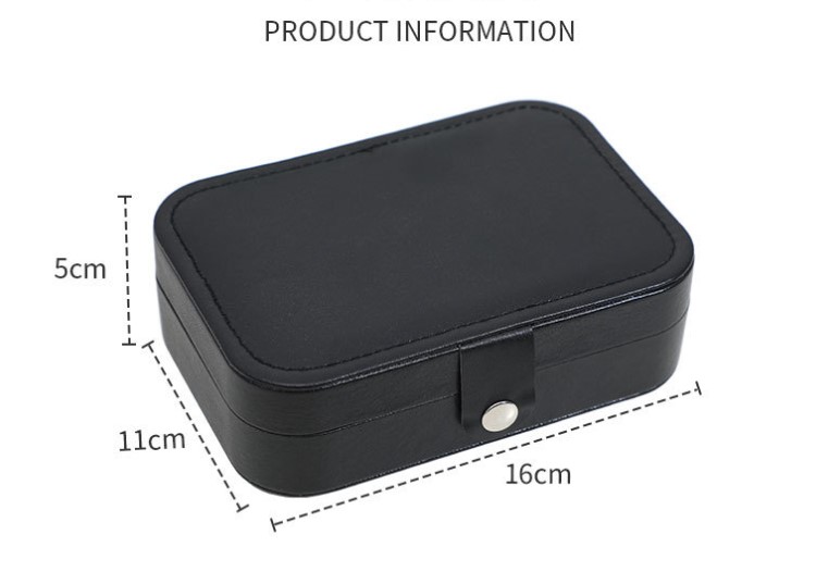 1 Piece Fashion Solid Color Pu Leather Plastic Flannel Jewelry Boxes