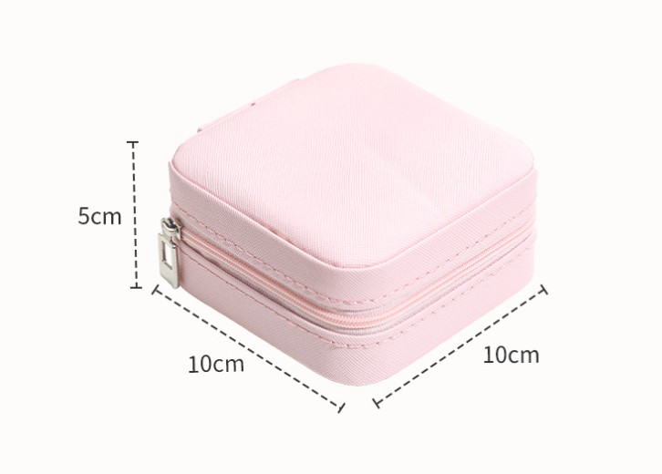 1 Piece Simple Style Solid Color Pu Leather Plastic Flannel Jewelry Boxes