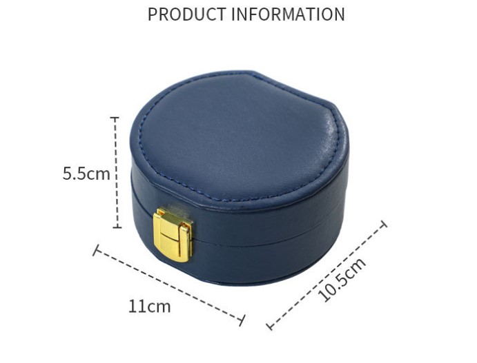 1 Piece Simple Style Solid Color Pu Leather Plastic Flannel Jewelry Boxes