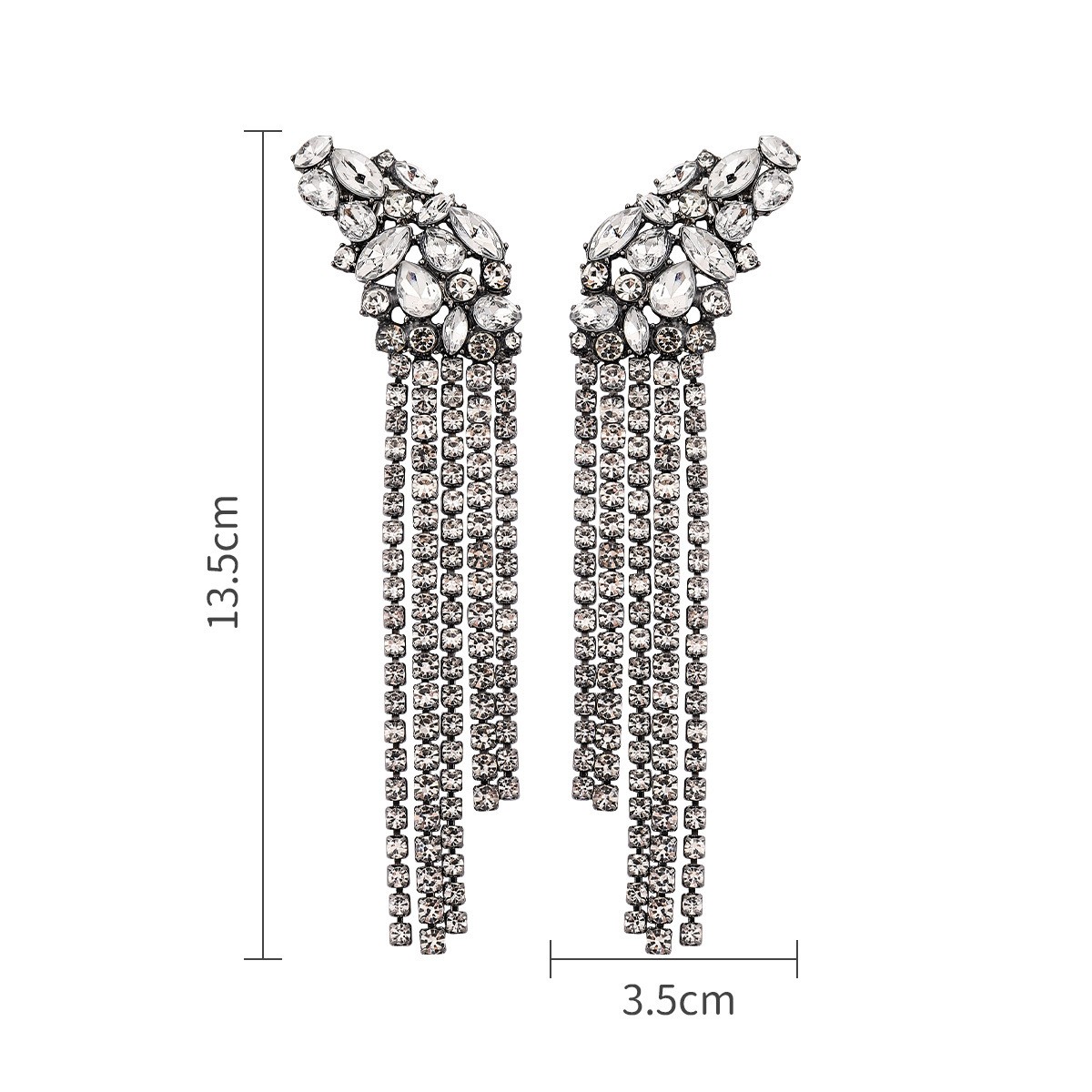 1 Pair Fashion Geometric Alloy Inlay Rhinestones Womenu0027S Drop Earrings