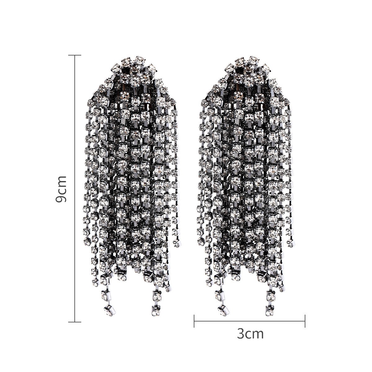 1 Pair Fashion Geometric Alloy Inlay Rhinestones Womenu0027S Drop Earrings