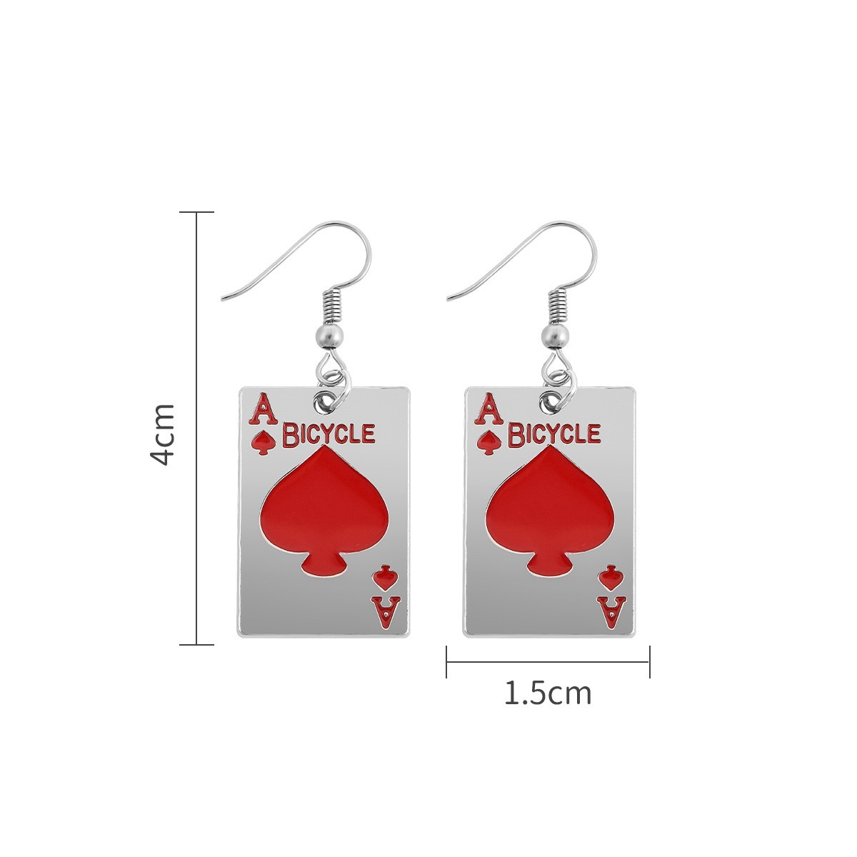 1 Pair Fashion Heart Shape Metal Plating Womenu0027S Drop Earrings