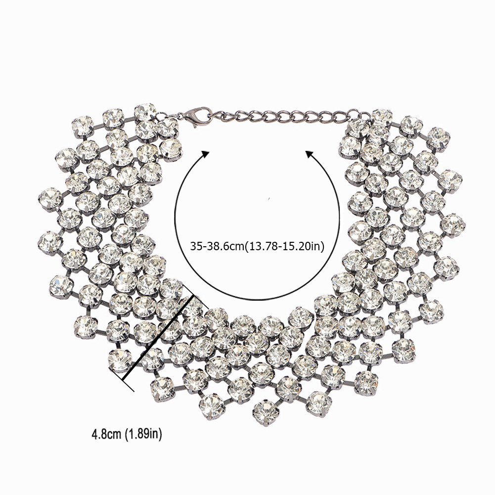 Fashion Round Alloy Rhinestone Womenu0027S Bracelets Necklace