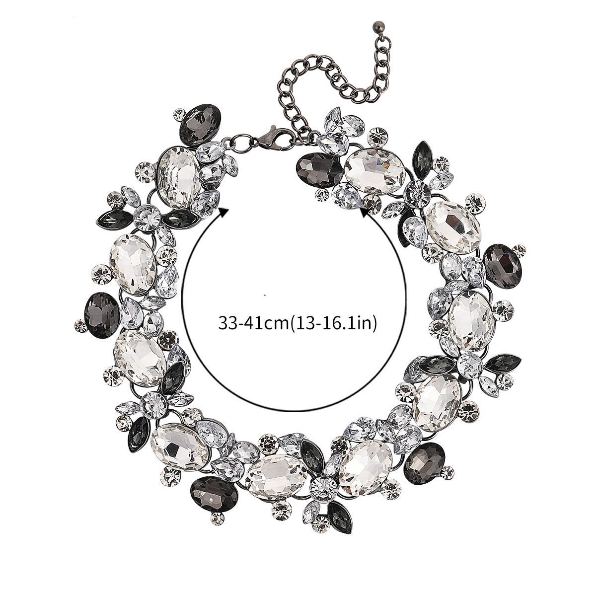 1 Piece Retro Oval Alloy Rhinestone Womenu0027S Necklace