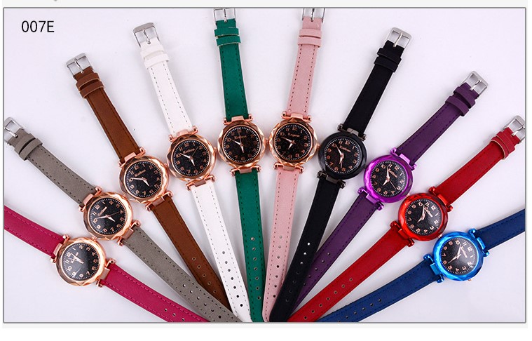 Fashion Solid Color Buckle Quartz Womenu0027s Watches