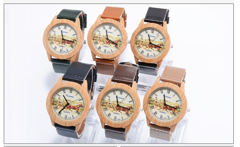 Fashion Round Shell Horse Buckle Quartz Womenu0027s Watches