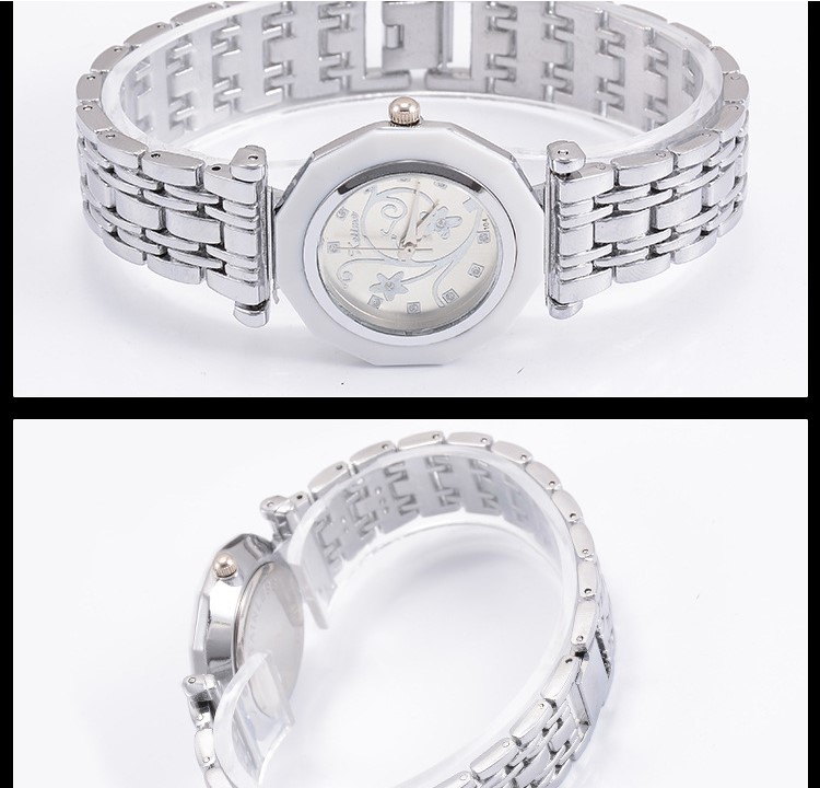 Fashion Flower Unilateral Hidden Hook Quartz Womenu0027s Watches