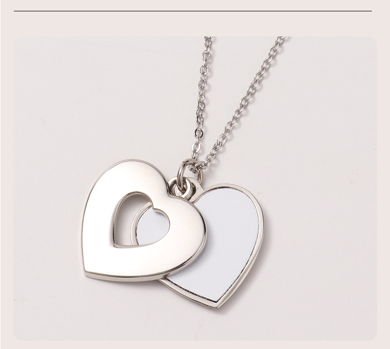 1 Piece Fashion Letter Heart Shape Alloy Plating Hollow Out Couple Pendant Necklace