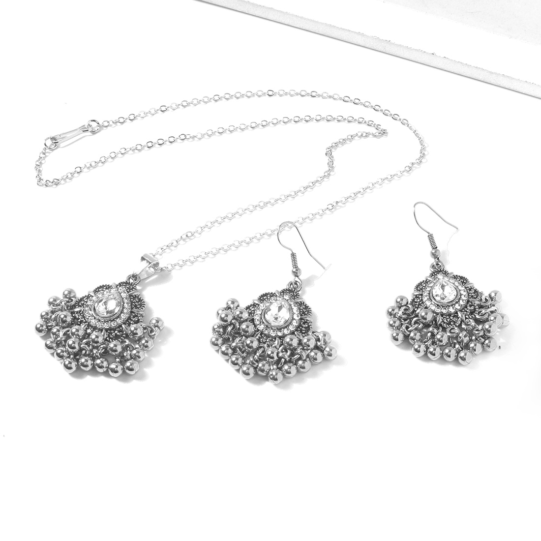 1 Set Vintage Style Geometric Water Droplets Alloy Inlay Artificial Pearls Rhinestones Womenu0027S E