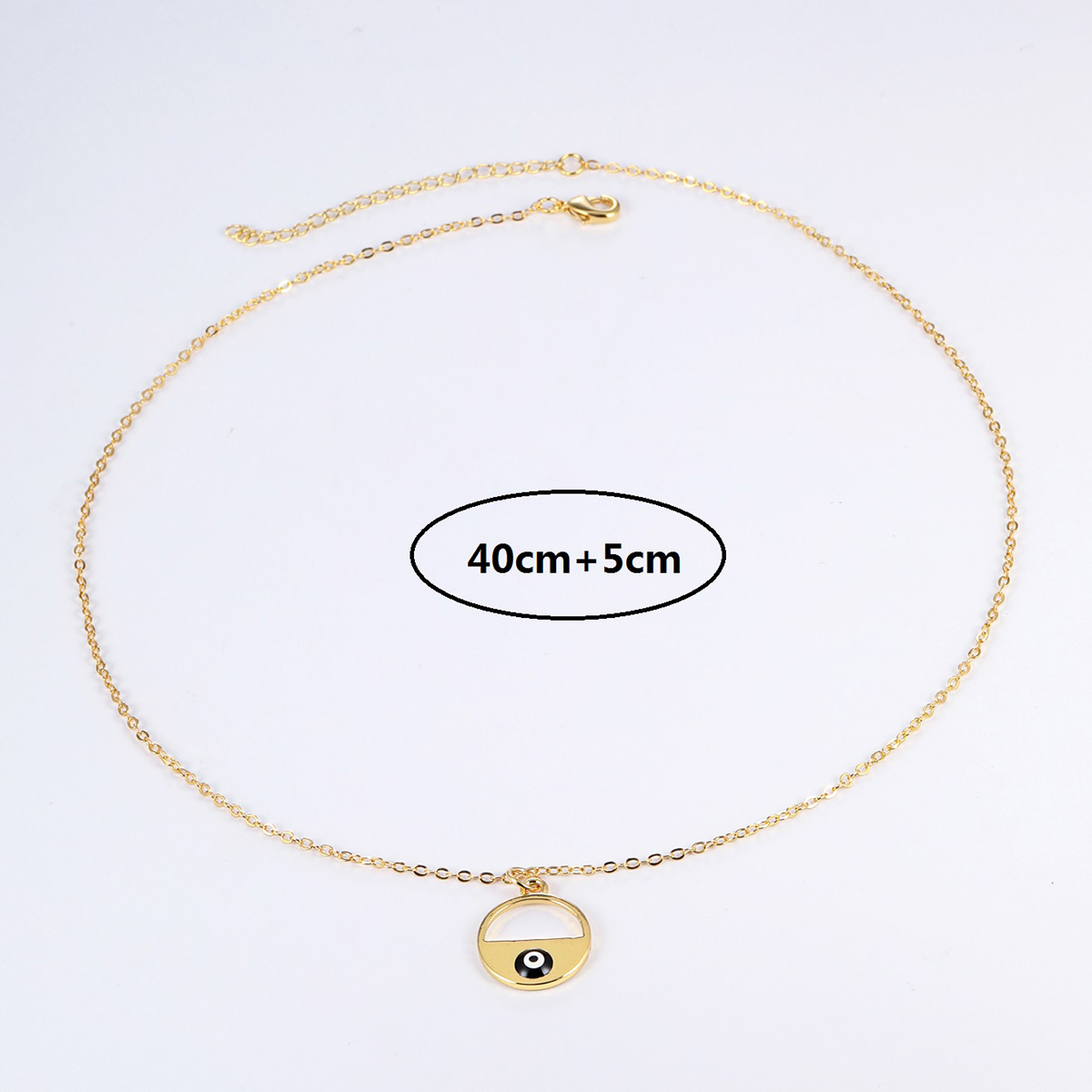 Fashion Devilu0027S Eye Flower Beaded Copper Plating Zircon Pendant Necklace 1 Piece