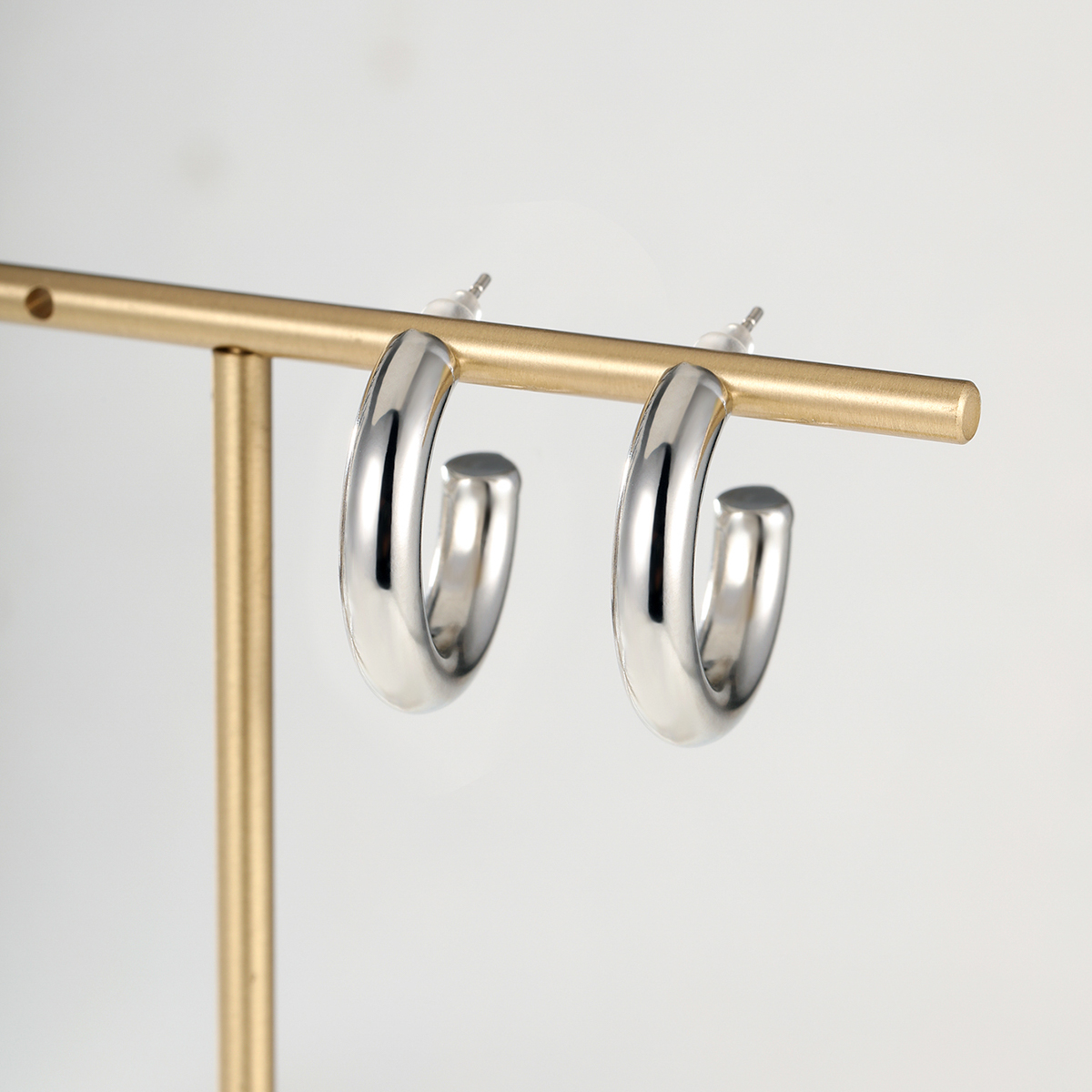 Fashion Leaf Stainless Steel Plating Ear Studs 1 Pair