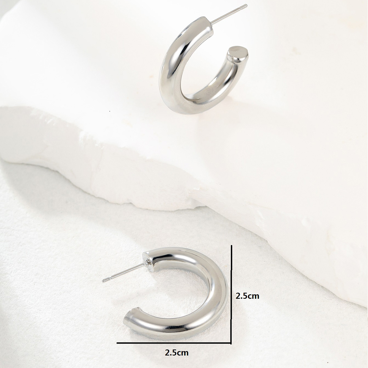 Fashion Leaf Stainless Steel Plating Ear Studs 1 Pair