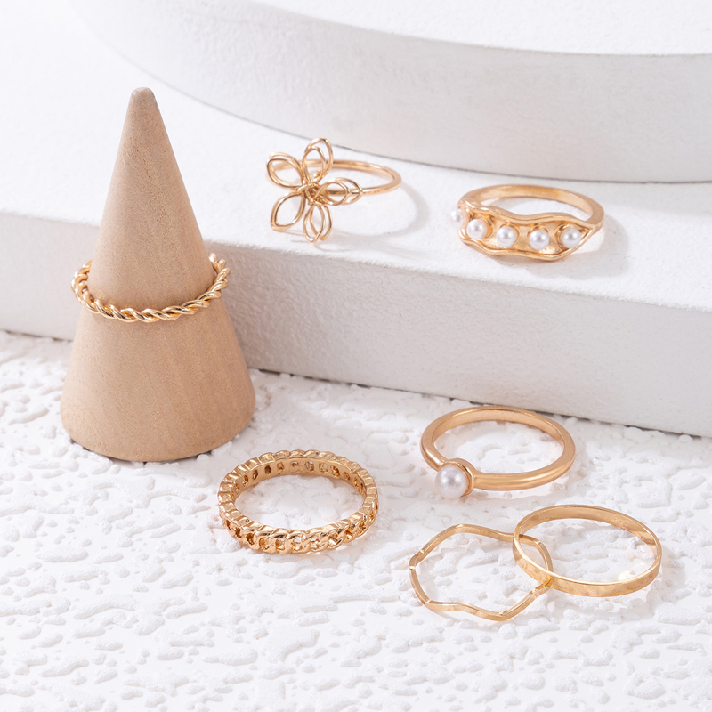 Fashion Geometric Alloy Plating Womenu0027S Rings