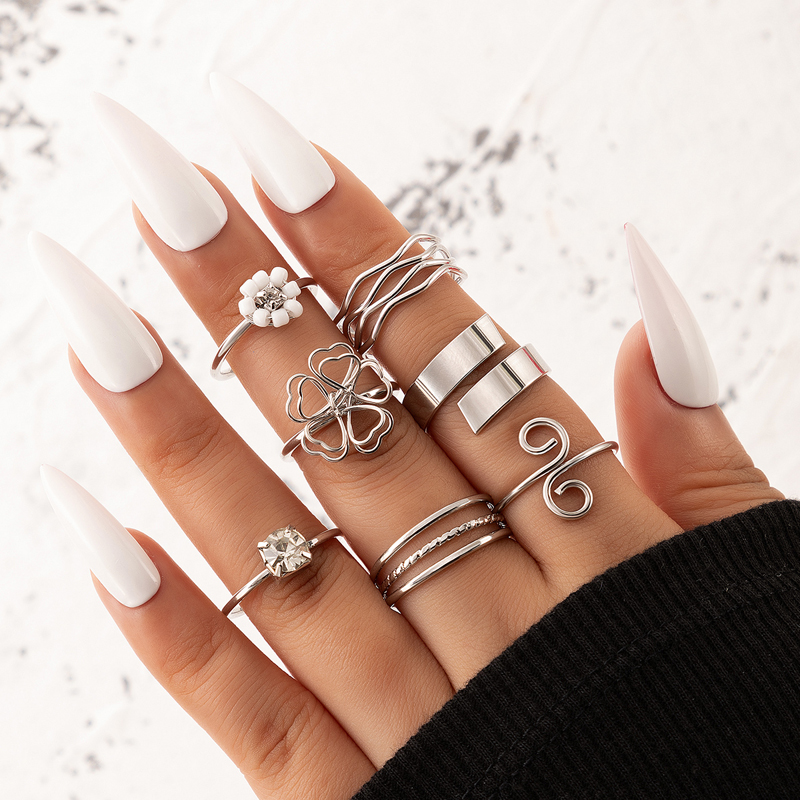 Fashion Geometric Alloy Plating Womenu0027S Rings