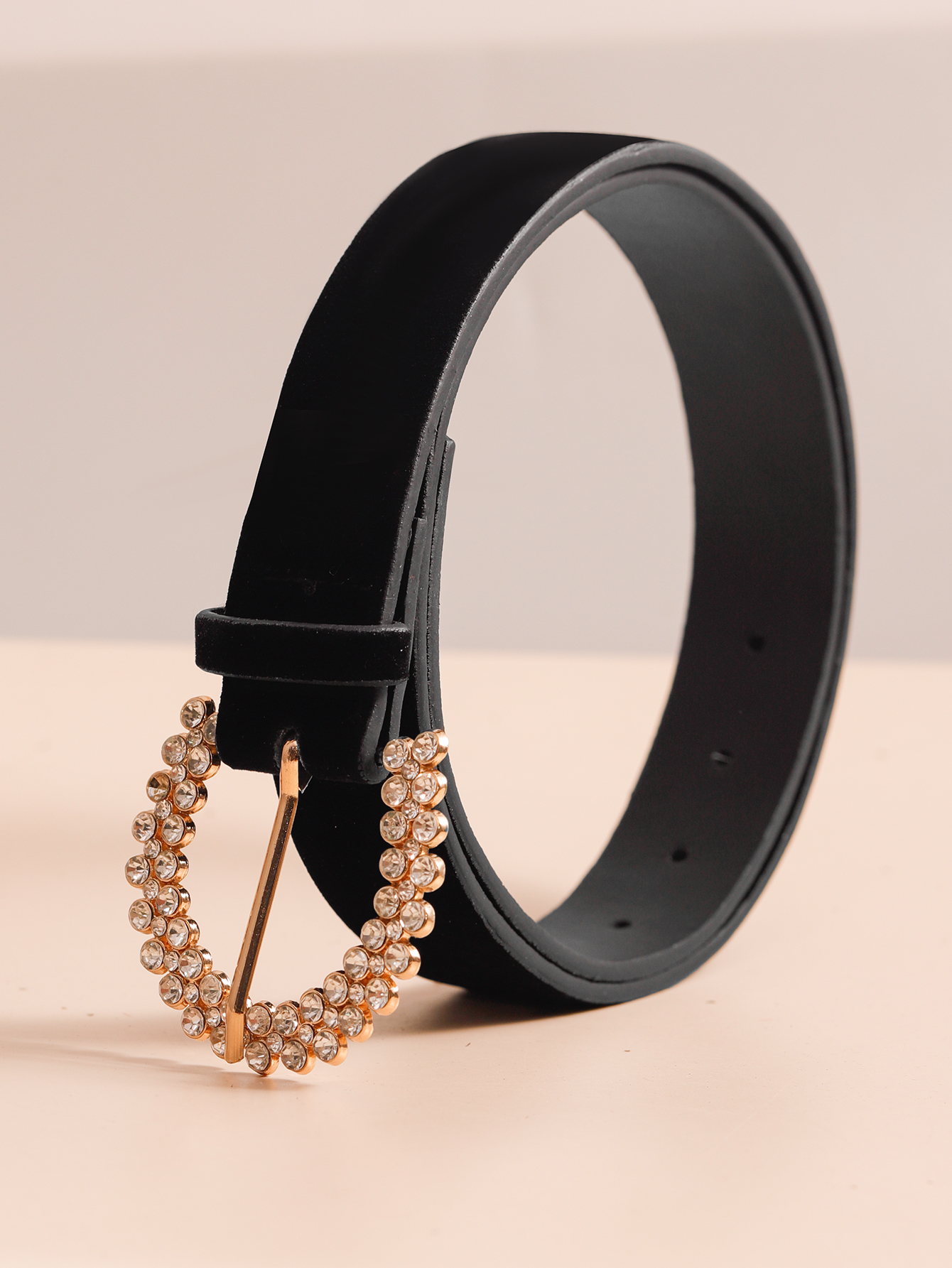Simple Style Geometric Pu Leather Alloy Inlay Rhinestones Womenu0027S Leather Belts