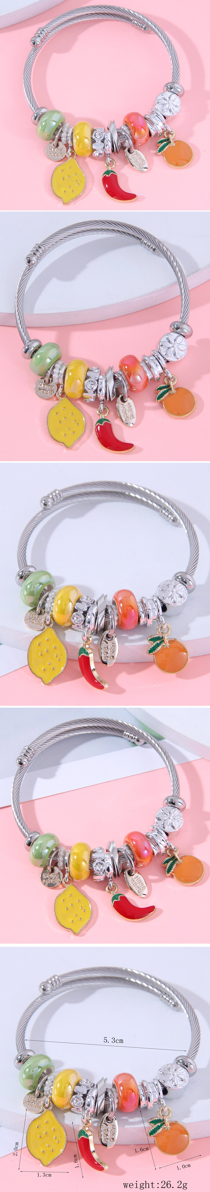 1 Piece Fashion Fruit Alloy Enamel Womenu0027S Bangle