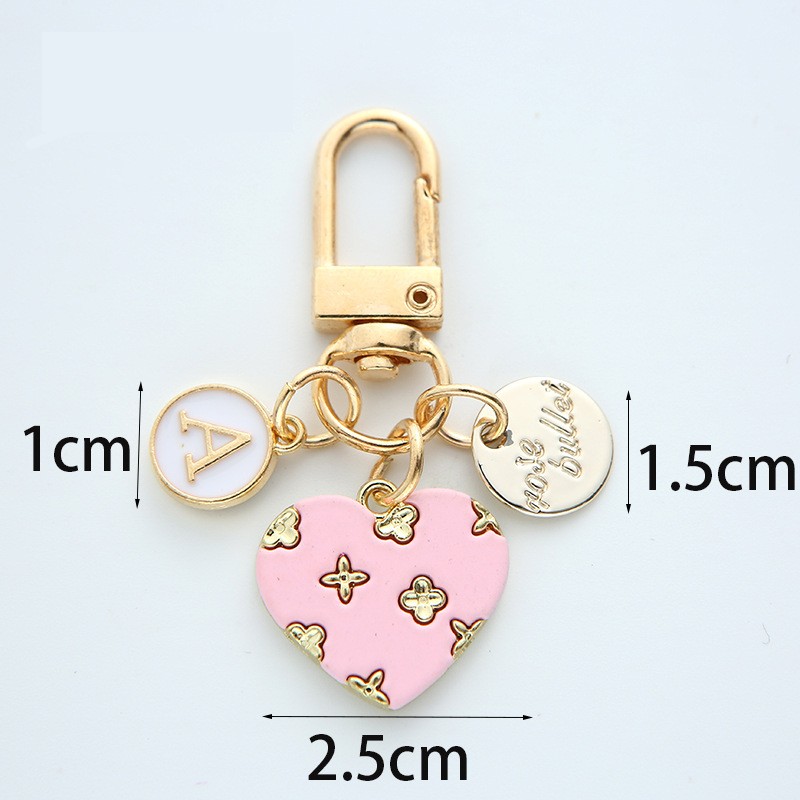 1 Piece Fashion Letter Heart Shape Flower Alloy Womenu0027S Keychain
