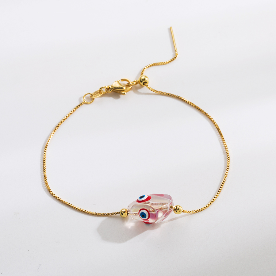 Retro Devilu0027S Eye rope Copper Woven Belt Pearl Bracelets 1 Piece