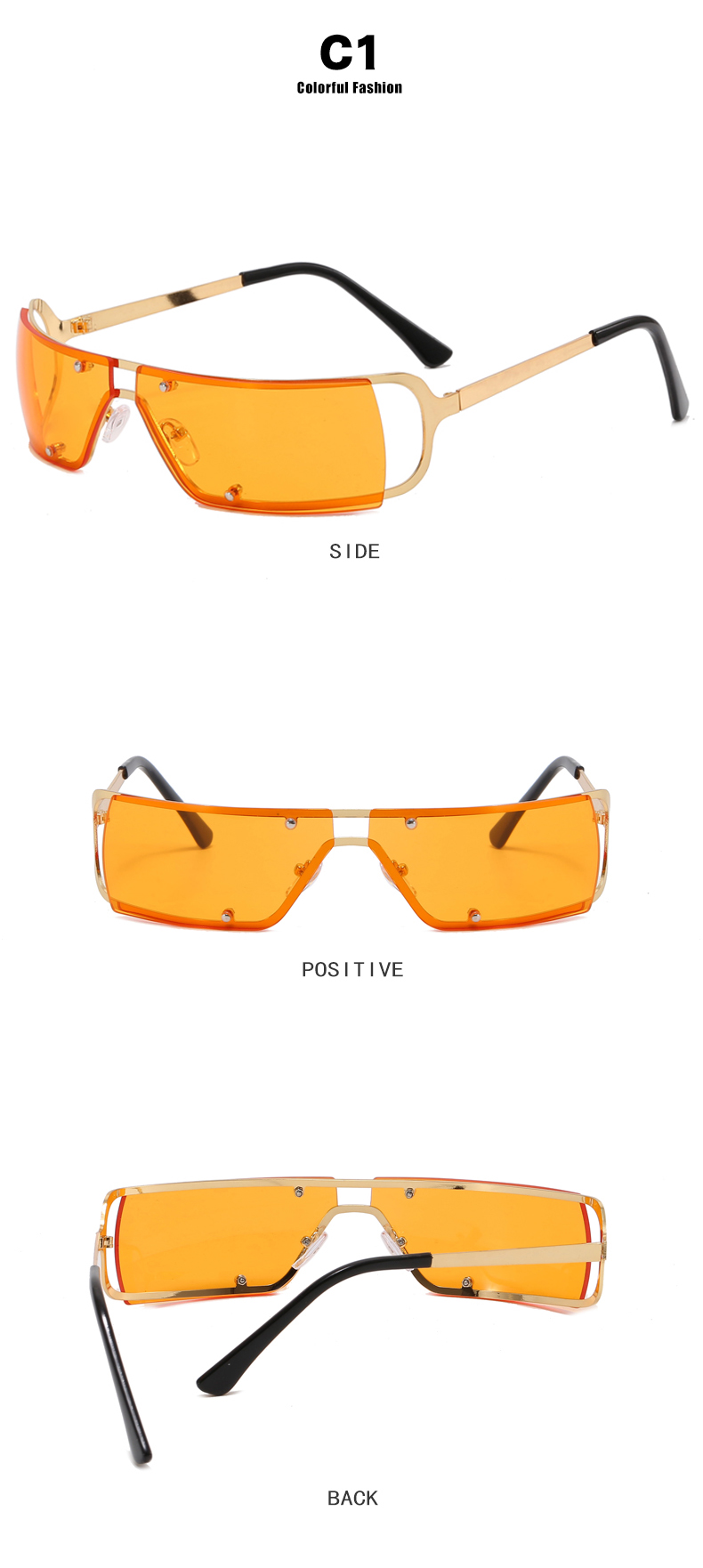 Fashion Geometric Pc Oval Frame Full Frame Womenu0027s Sunglasses
