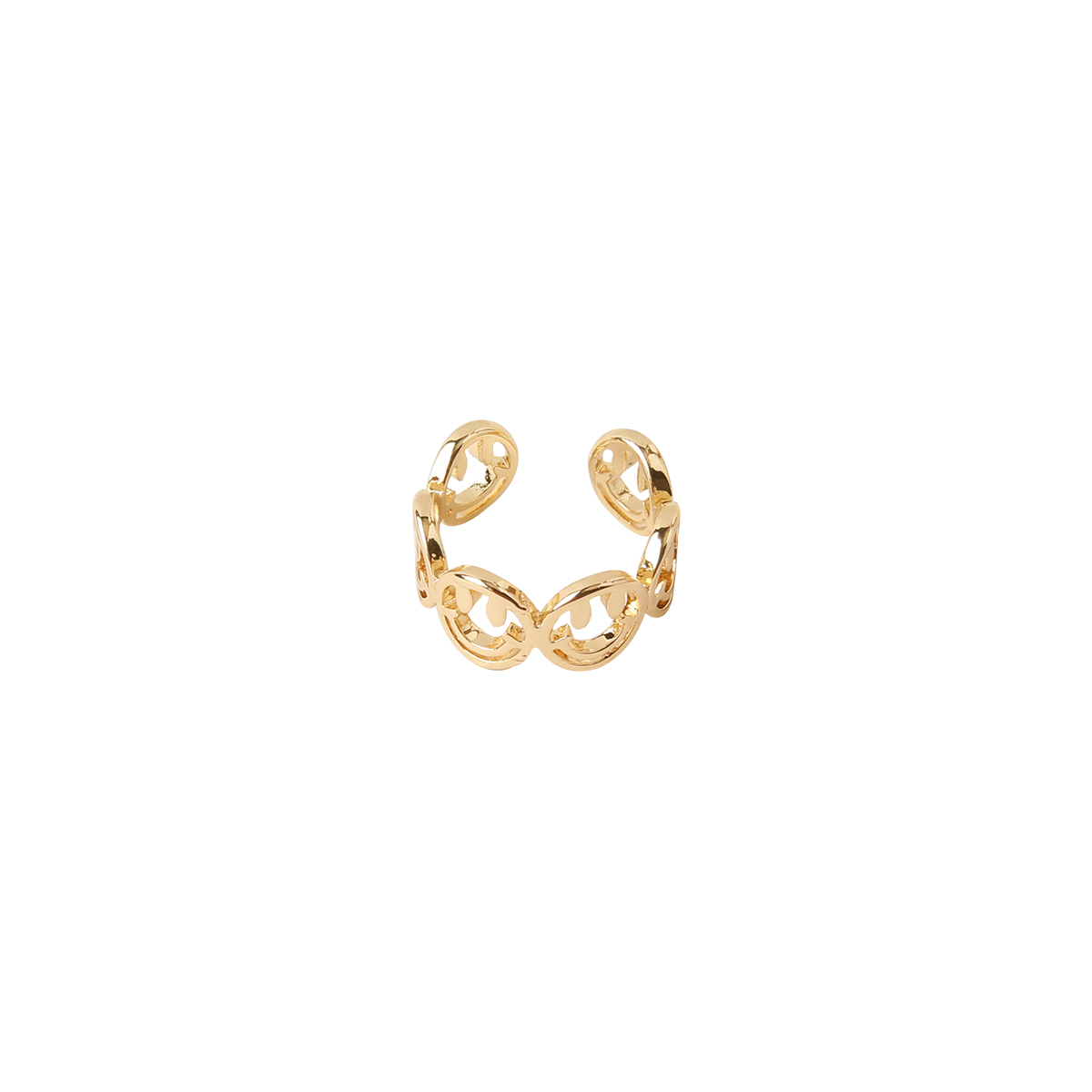 1 Piece Fashion Smiley Face Solid Color Alloy Womenu0027S Open Ring